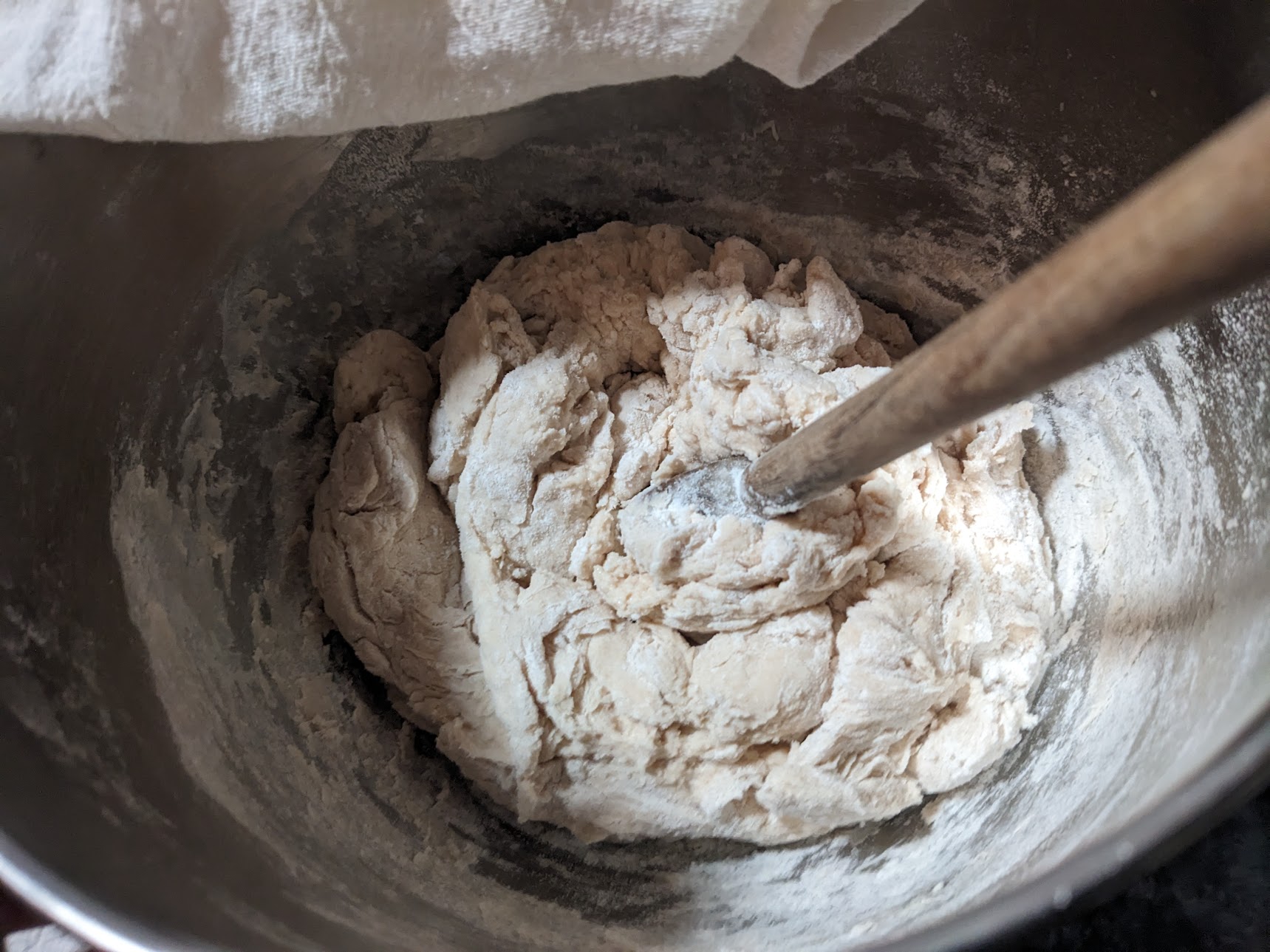 floury dry dough
